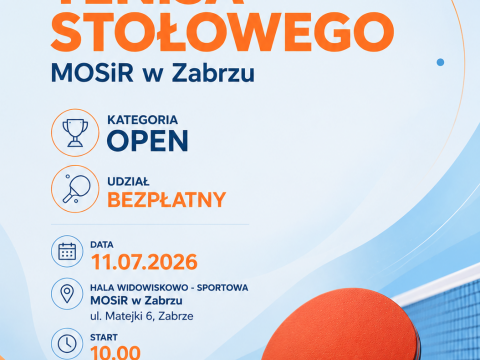 Turniej Tenisa Stołowego już 11 lipca w Hali MOSiR